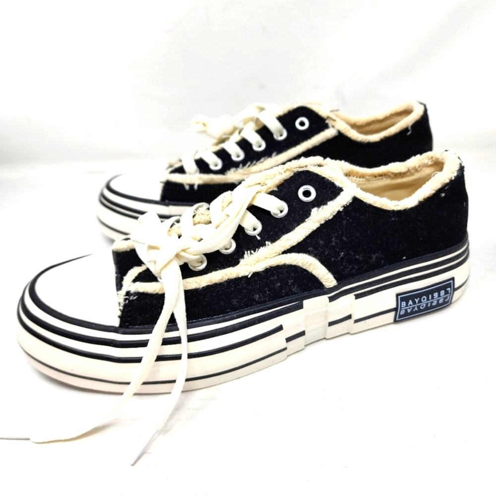 Women's‎ New Canvas Sneakers Casual Sneakers Black White Canvas Shoes Size 8.5
